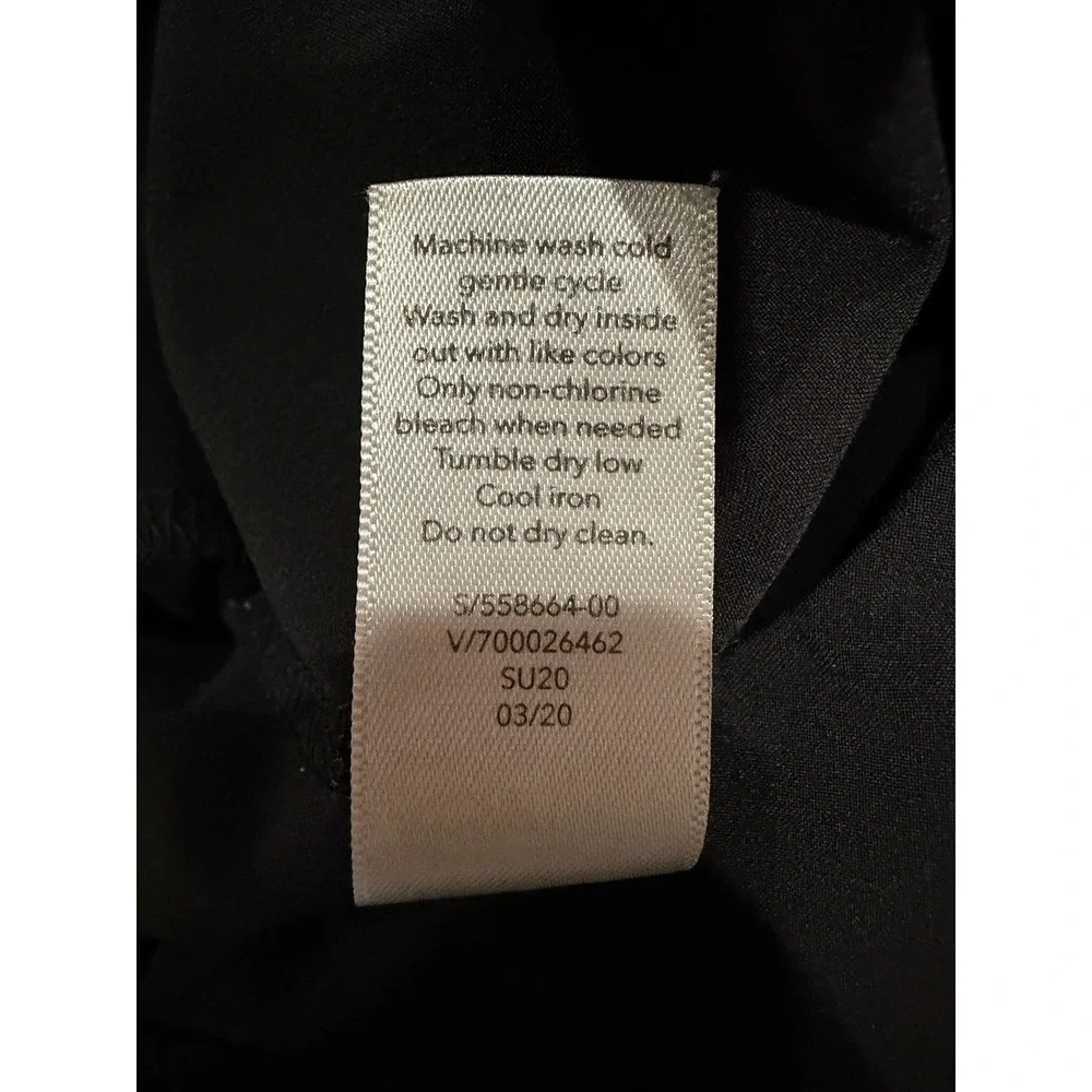 Athleta Presidio Dress Black Sleeveless V-Neck Maxi Drawstring Waist size L Tall - Picture 4 of 6